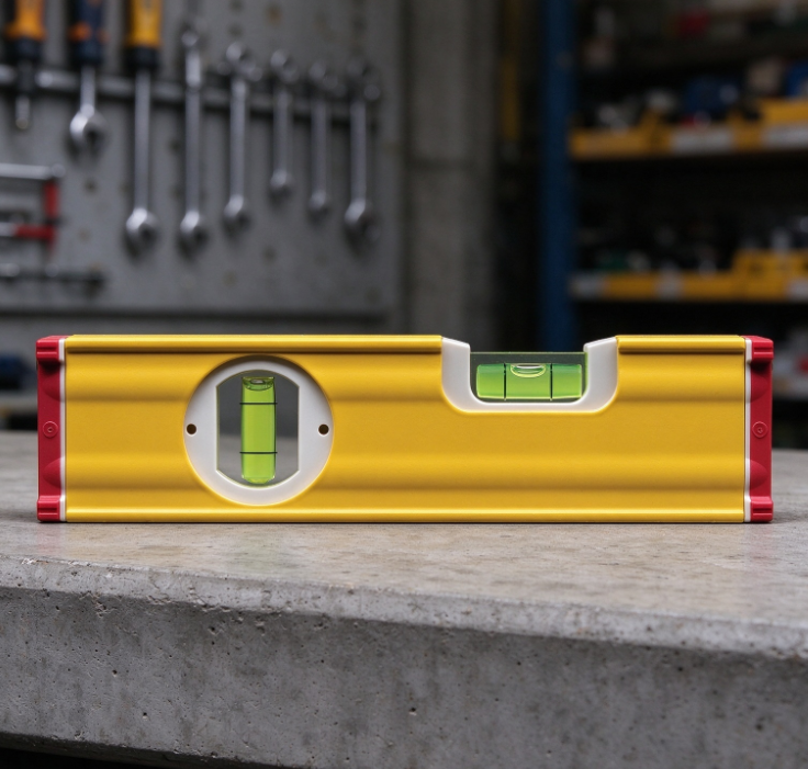 Aluminum-Frame Mini Spirit Level – Pocket-Sized Level for Construction