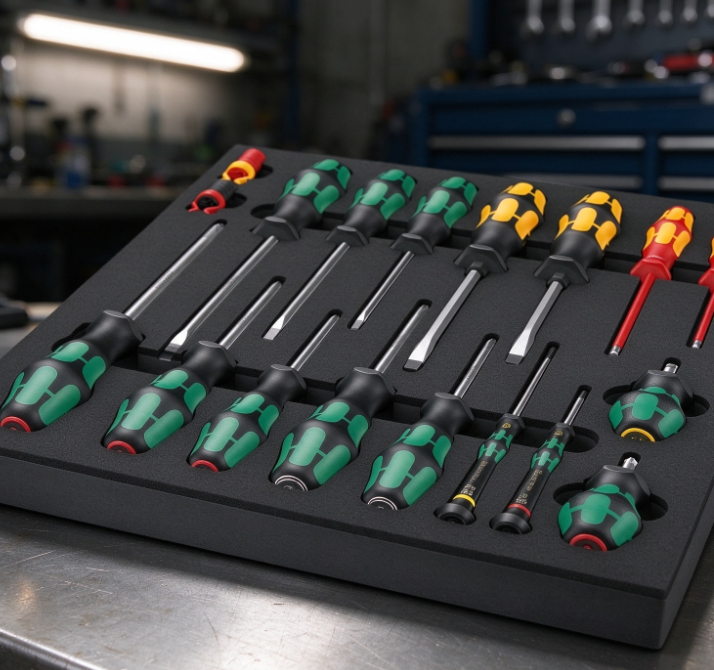 Professional Screwdriver Set with Anti-Slip Handles – Precision Repair Kit in EVA Foam Tray - Image 2