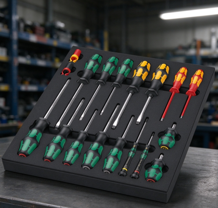 Professional Screwdriver Set with Anti-Slip Handles – Precision Repair Kit in EVA Foam Tray