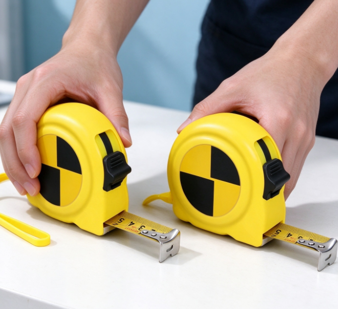 Yellow Safety-Warning Tape Measure (2-Pack) – Retractable Tape Measure Set for Home Use - Image 2
