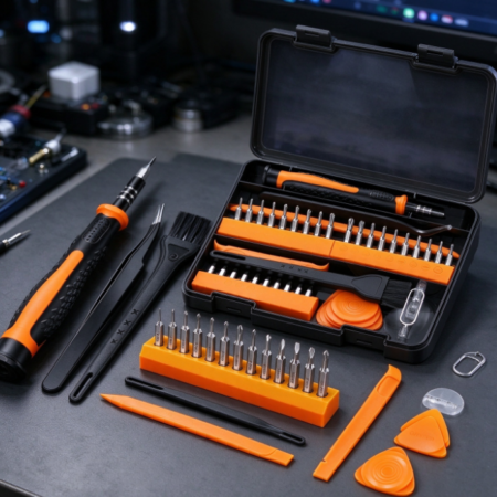 Orange Precision Screwdriver Set for Electronics Repair