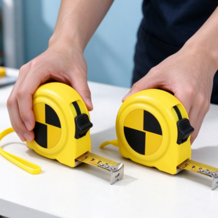 Yellow Safety-Warning Tape Measure (2-Pack) – Retractable Tape Measure Set for Home Use