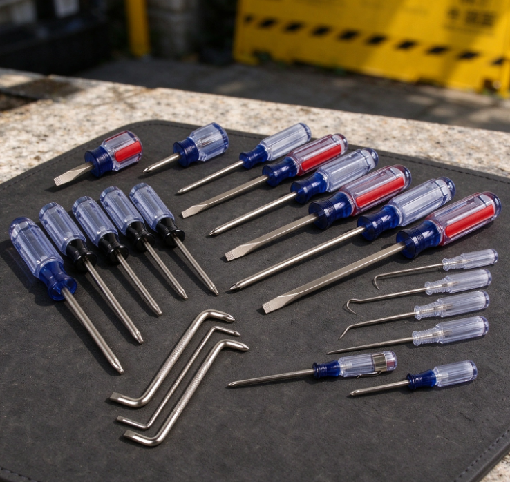 Multi-Specification Screwdriver Set with Transparent Handles – Slotted, Phillips, and Angled Drivers - Image 2