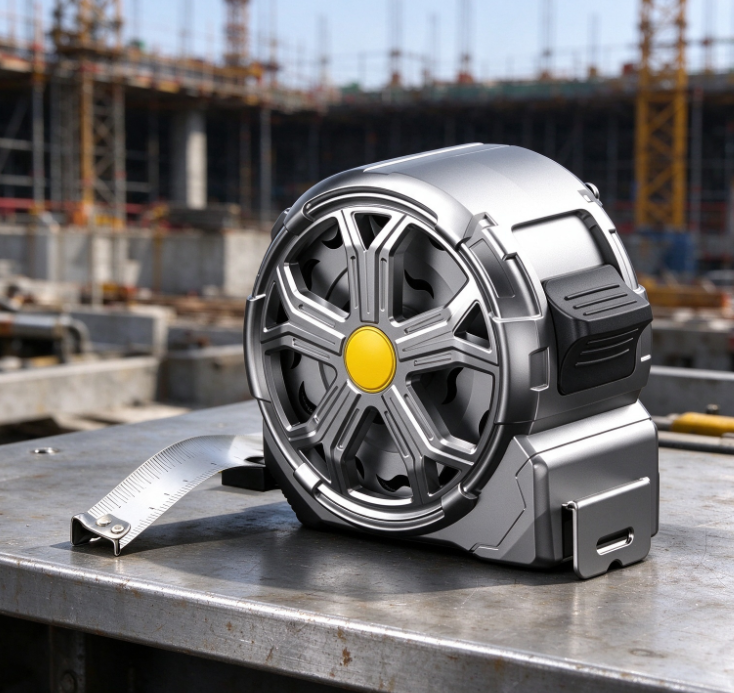 Wheel-Inspired Creative Tape Measure – Silver Decorative Handheld Tape Measure - Image 2