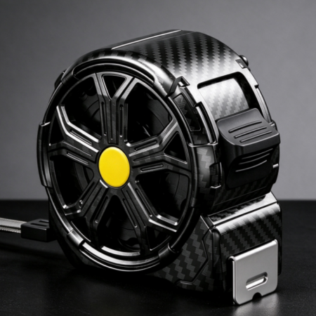 Carbon Fiber Wheel-Inspired Tape Measure – Stylish Retractable Tape Measure